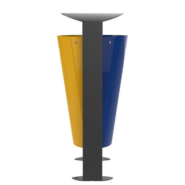 Corbeille double Arkéa avec 2 flux de 60L