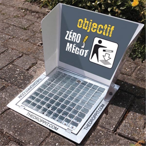 Collecteur de mégots à encastrer