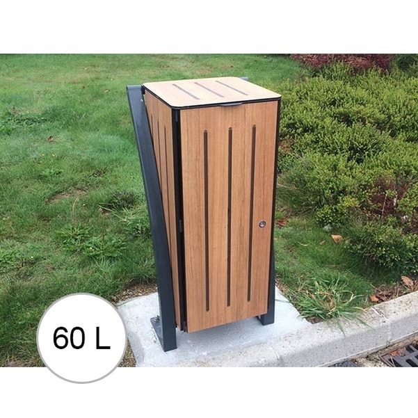 Corbeille Avignon avec support sac 60L