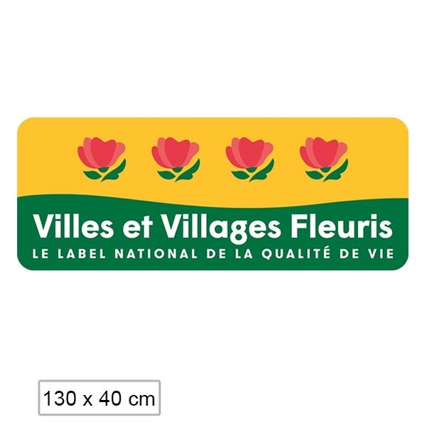 Panneau villes et villages fleuris personnalisé 1300x400