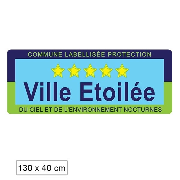Panneau village étoilé personnalisé 1300x400