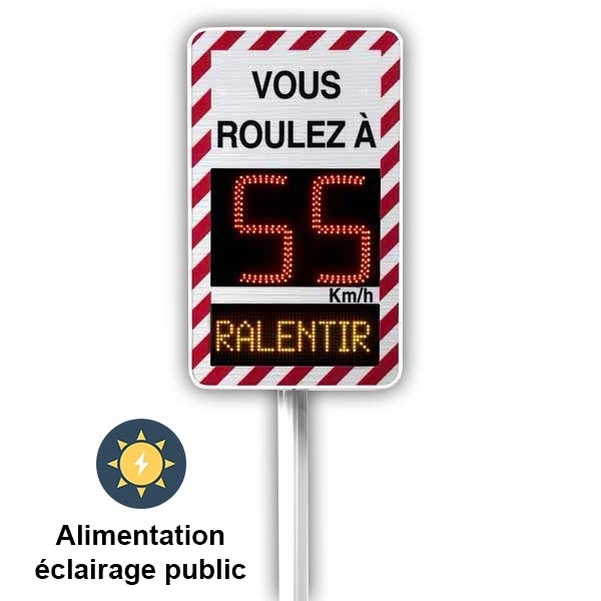 Radar pédagogique Metis ® 3002 avec alimentation éclairage public