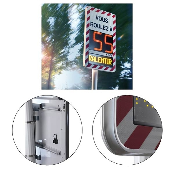 Radar pédagogique  ® 3002 avec alimentation solaire - Vignette 2