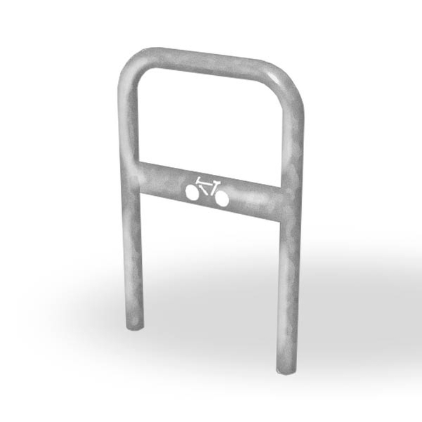 Arceau vélo galvanisé avec plaque signalétique