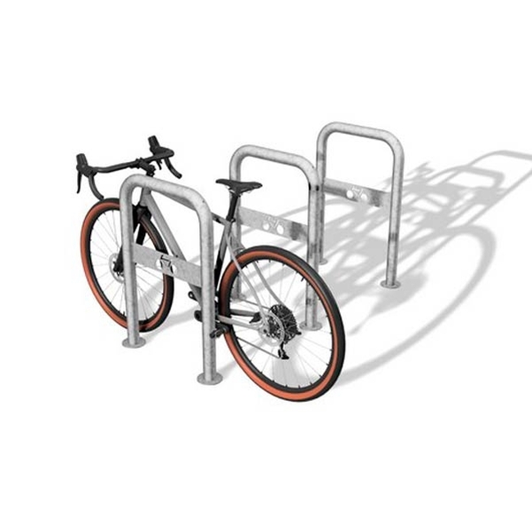Arceau vélo galvanisé avec plaque signalétique - Vignette 2