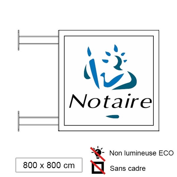 Enseigne Non Lumineuse Eco 800 x 800 mm