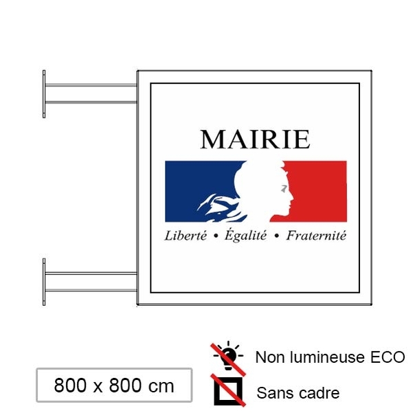 Enseigne Non Lumineuse Eco 800 x 800 mm - Vignette 2