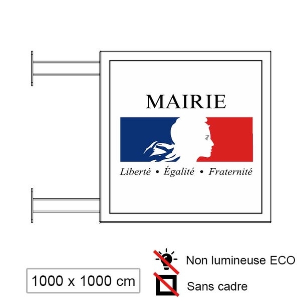 Enseigne Non Lumineuse Eco 1000 x 1000 mm - Vignette 2