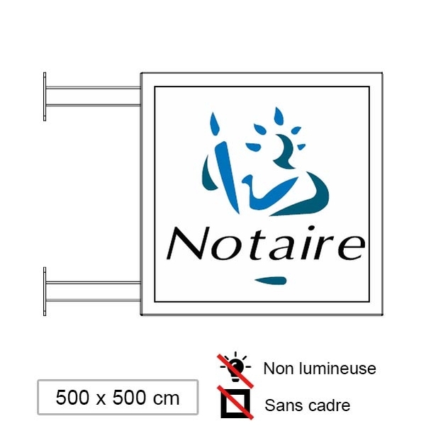 Enseigne Non Lumineuse Standard 500 x 500 mm