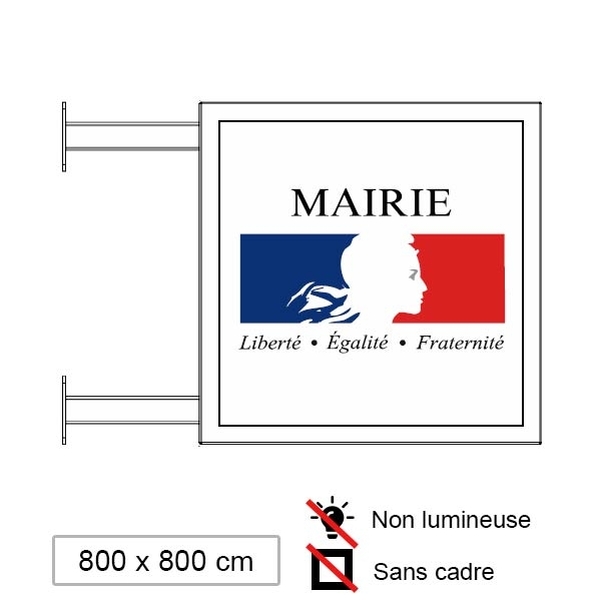 Enseigne Non Lumineuse Standard 800 x 800 mm - Vignette 2