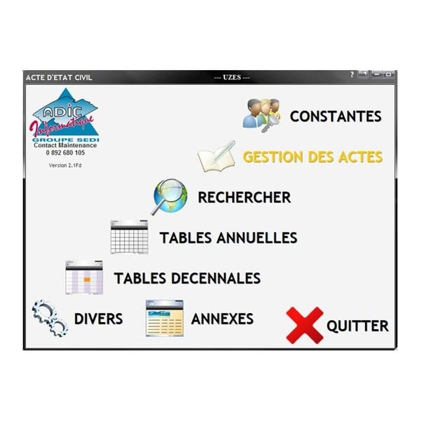 Logiciel - Rédaction des actes de l'Etat Civil - Vignette 2