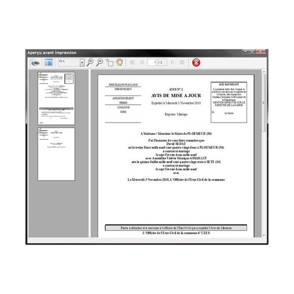 Logiciel - Rédaction des actes de l'Etat Civil - Vignette 5