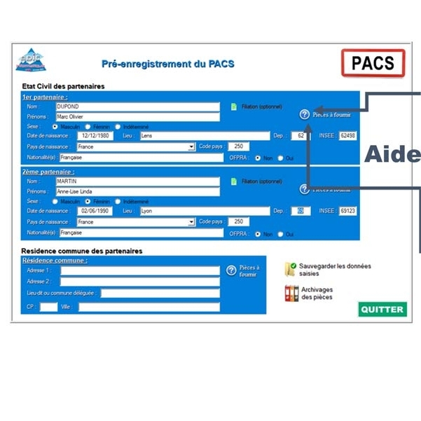 Logiciel - Gestion numérique du PACS - Vignette 2