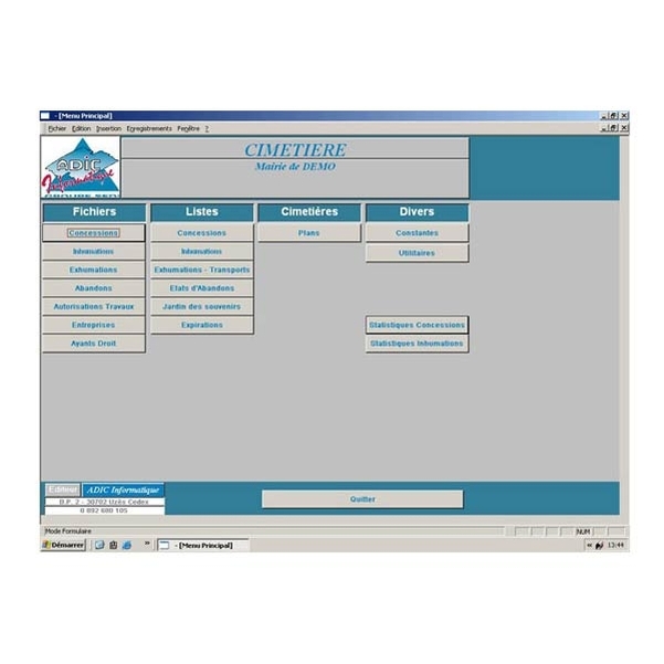 Logiciel - Gestion des cimetières - Vignette 2