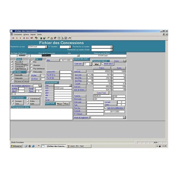 Logiciel - Gestion des cimetières - Vignette 3