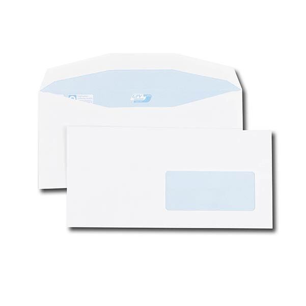 1000 enveloppes C6/C5 à insertion mécanique 80 g/m² avec fenêtre 45x100 mm