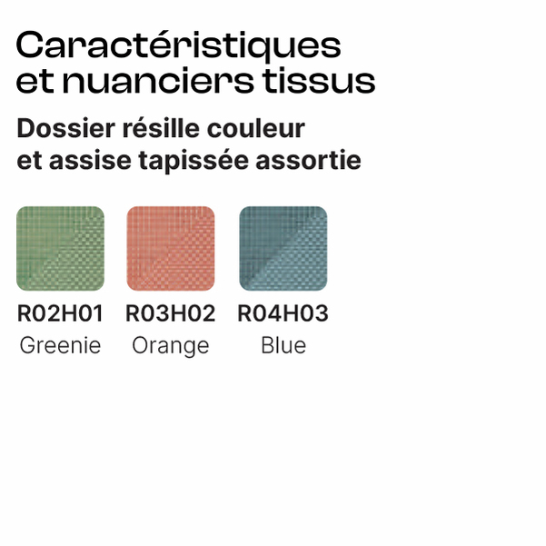 Fauteuil Soren synchrone + dossier résille avec accoudoirs 3D - Vignette 4