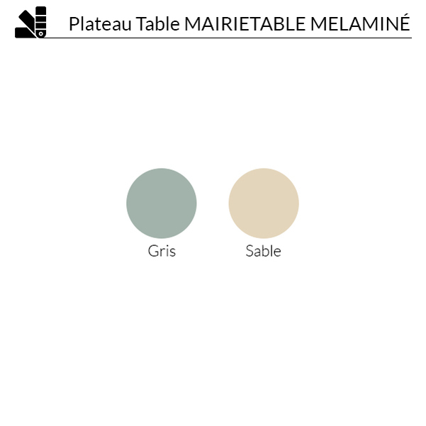 Plateau mélaminé pour table modulable "Mairietable" 120x80 cm - Vignette 3