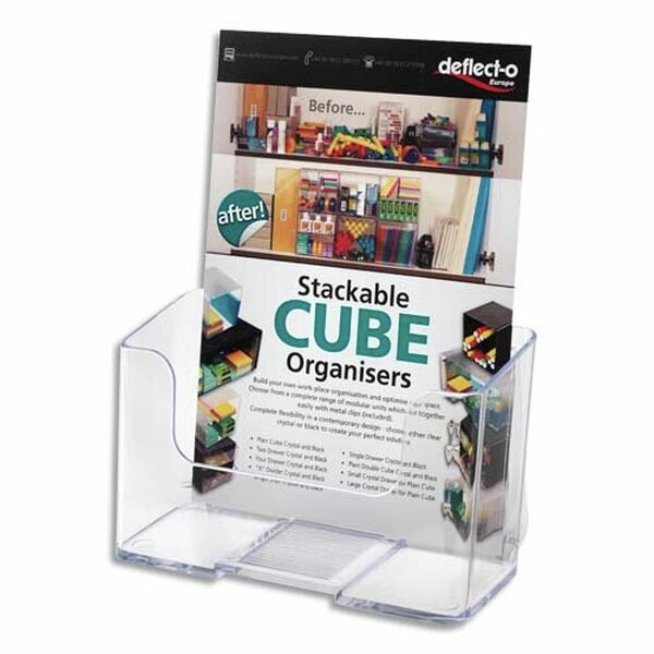 Porte brochure A4 vertical une case A5 DEFLECTO