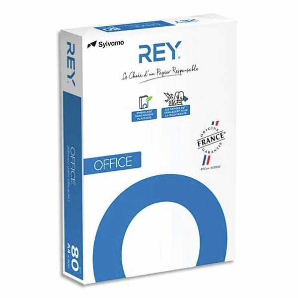 INAPA Ramette 500 feuilles papier Blanc OFFICE A4 80g CIE 166copieur, Laser, jet d'encre REY