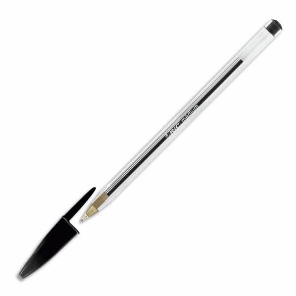 Cristal Original Stylos-Bille Pointe Moyenne (1,0 mm) - Noir BIC