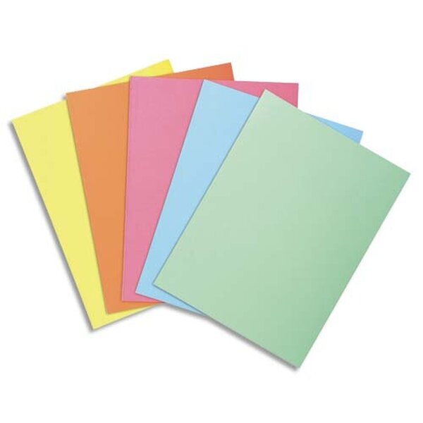 Paquet de 250 sous-chemises SUPER 60 en carte 60 grammes coloris assortis pastels EXACOMPTA
