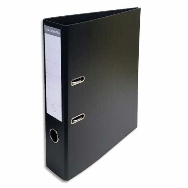 Classeur à levier PVC dos de 70mm Noir EXACOMPTA