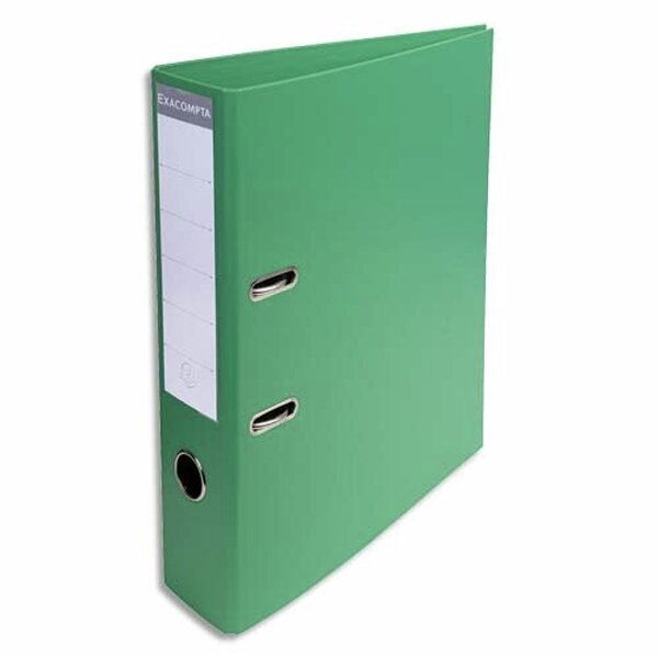 Classeur à levier PVC dos de 70mm vert EXACOMPTA
