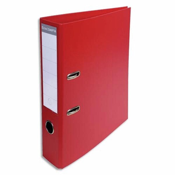 Classeur à levier PVC dos de 70mm rouge EXACOMPTA