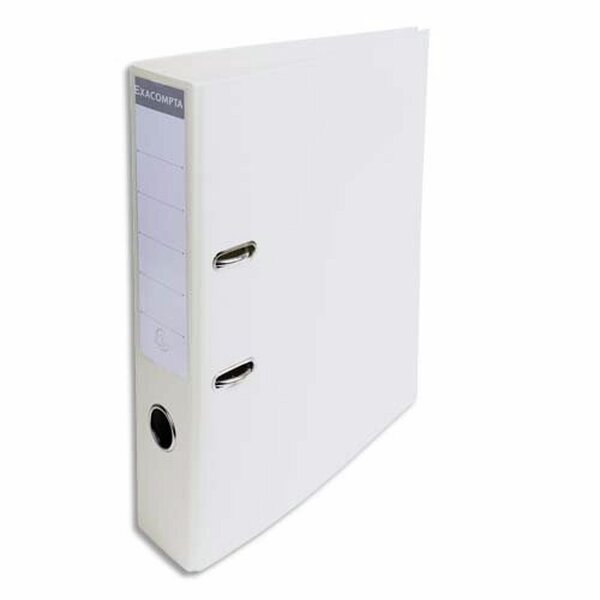 Classeur à levier PVC dos de 70mm blanc EXACOMPTA