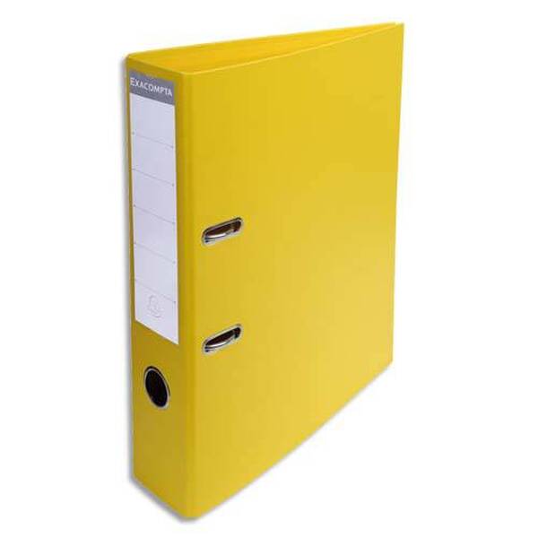 Classeur à levier Exacompta dos 7 cm jaune