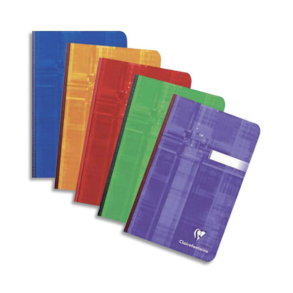 Carnet reliure brochure 11x17 cm 192 pages petits carreaux 5x5 papier 90g CLAIREFONTAINE