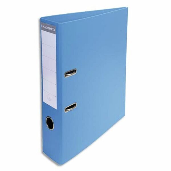 Classeur à levier PVC dos de 70mm bleu EXACOMPTA