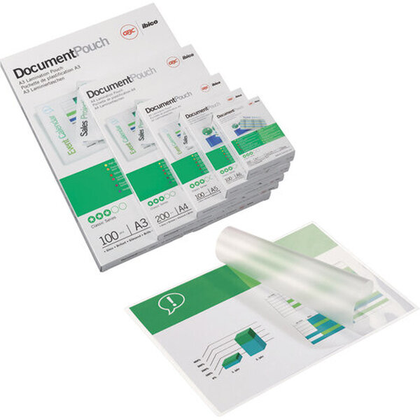 Boîte de 100 Pochettes A4 standards 75 microns par face soit 150 microns 3740400 GBC