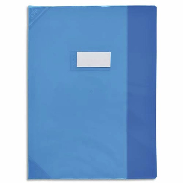 Protège-cahier Strong Line Cristal bleu 24X32 cm