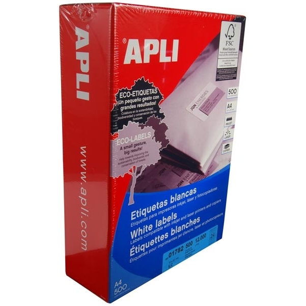 Etiquettes Apli 70x35 cm - Boîte de 500 feuilles