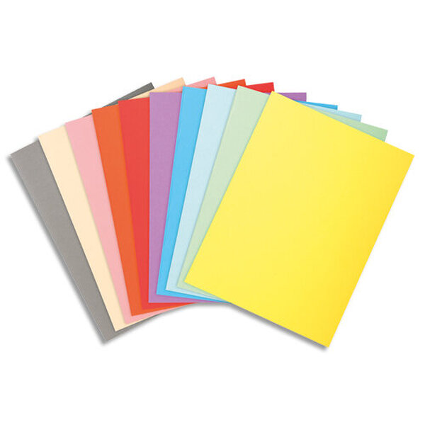 Paquet de 100 chemises FOREVER en carte 170g. Coloris assortis EXACOMPTA