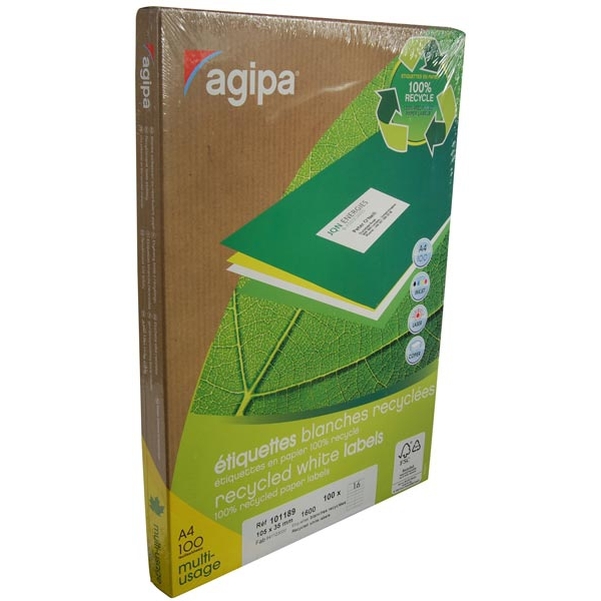 1600 Etiquettes Apli 105x35 mm