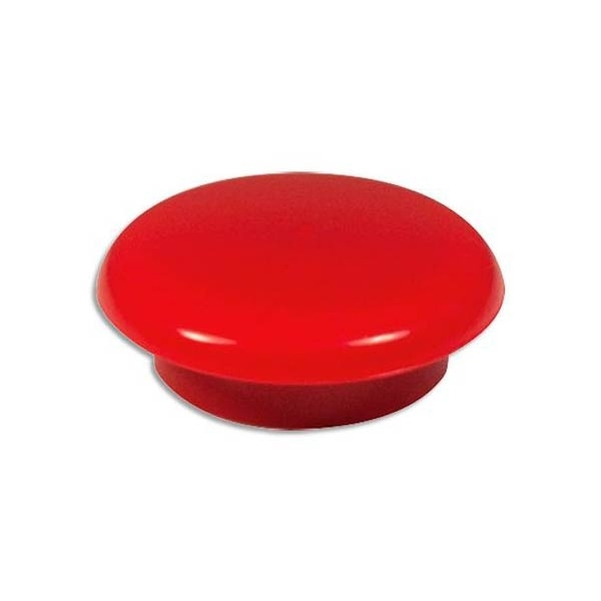 Boîte de 7 aimants 20 mm ronds Rouge SANS MARQUE - Vignette 2