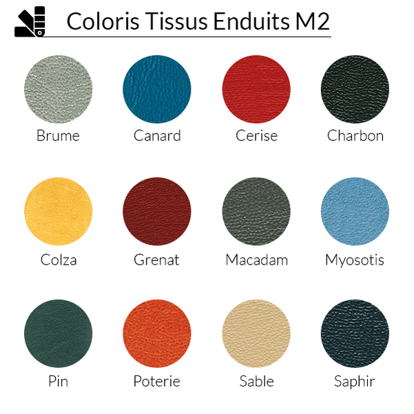 Chaise Médaillon tissu enduit M2 pieds noirs - Vignette 3